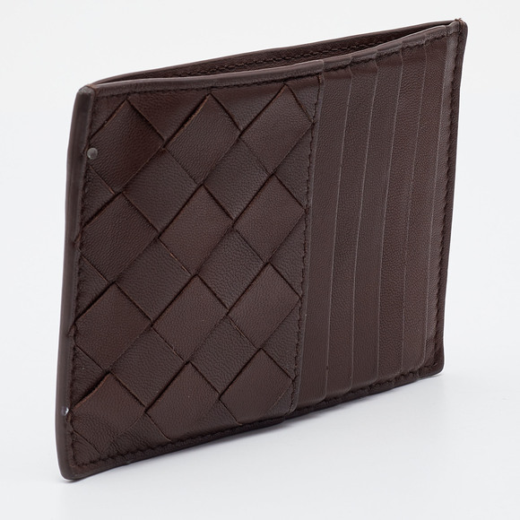 BOTTEGA VENETA Brown Intrecciato Leather Zip Card Holder - Picture 3 of 8